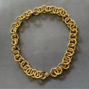 Gold Rope Link Necklace - Women's Fashion Jewelry